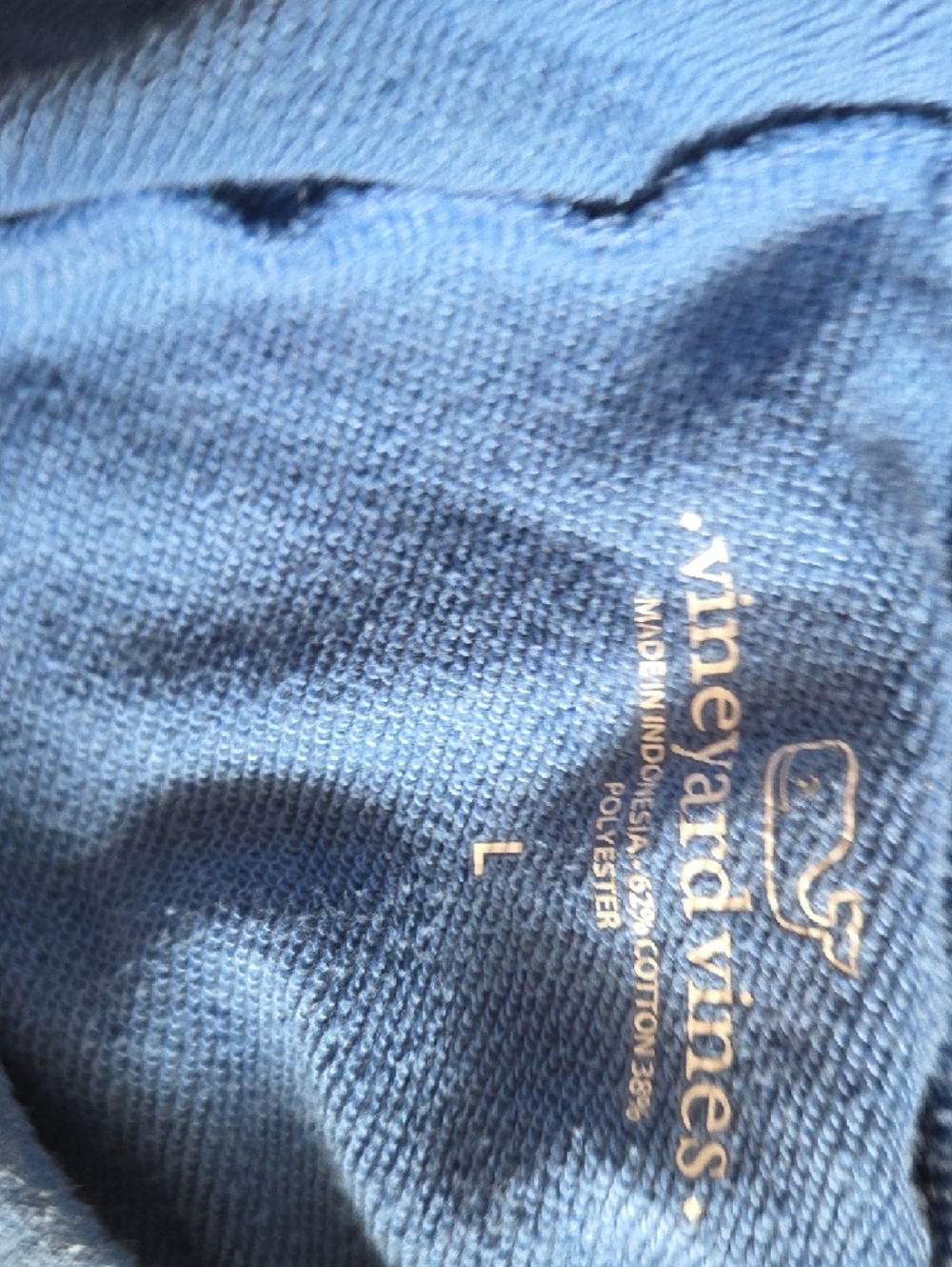 Vineyard Vines Light Blue Terry Athletic Shorts with White Drawstring - Picture 2 of 4
